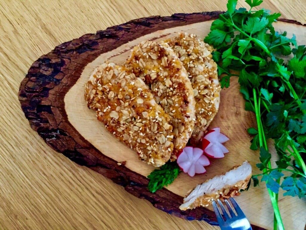 Kotleciki w panierce z płatków i orzeszków