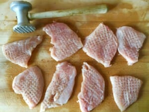 Filety pokrojone i rozbite