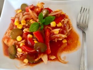 Ryba z warzywami w zalewie