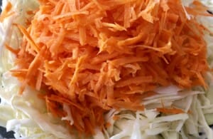 Tarta marchew, pietruszka i seler w zupie gołąbkowej