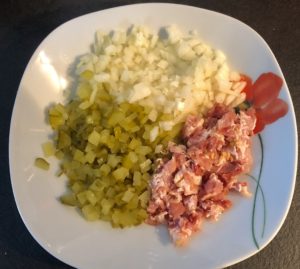 pokrojone dodatki do leniwych zrazów