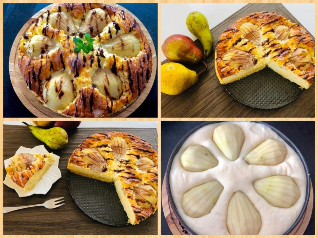 sernik z gruszkami czekoladą