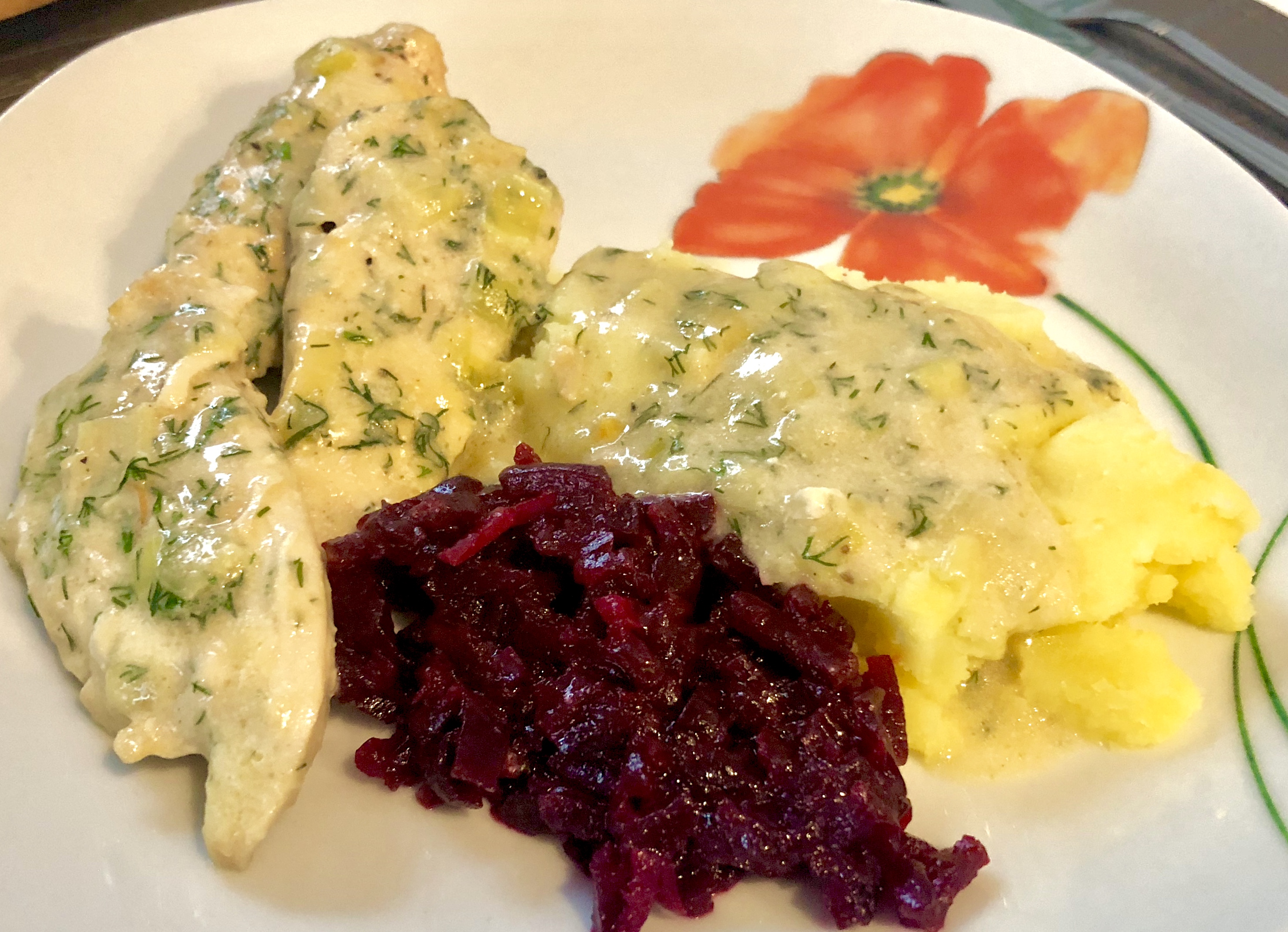 kurczak w sosie porowym