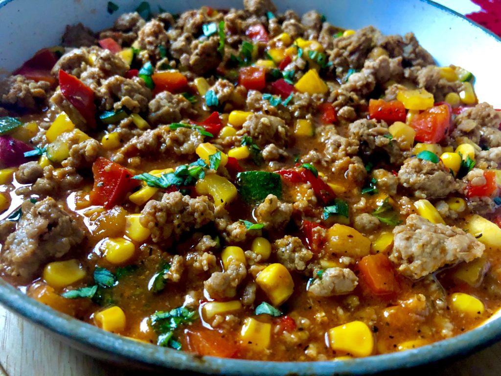 chilli z mięsem i cukinią