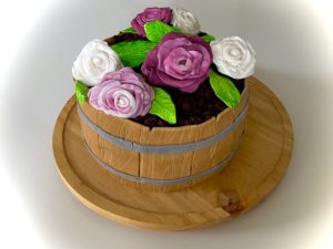 tort doniczka tort donica z kwiatami