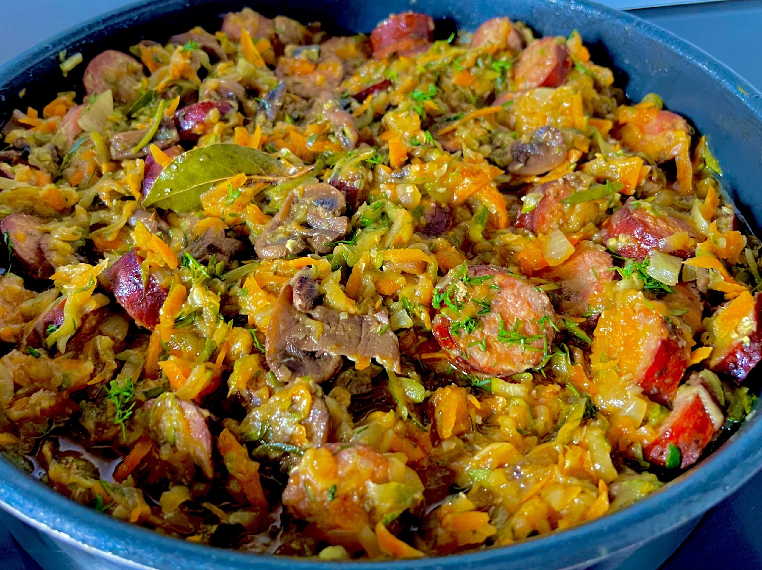 prosty i szybki bigos z cukinii