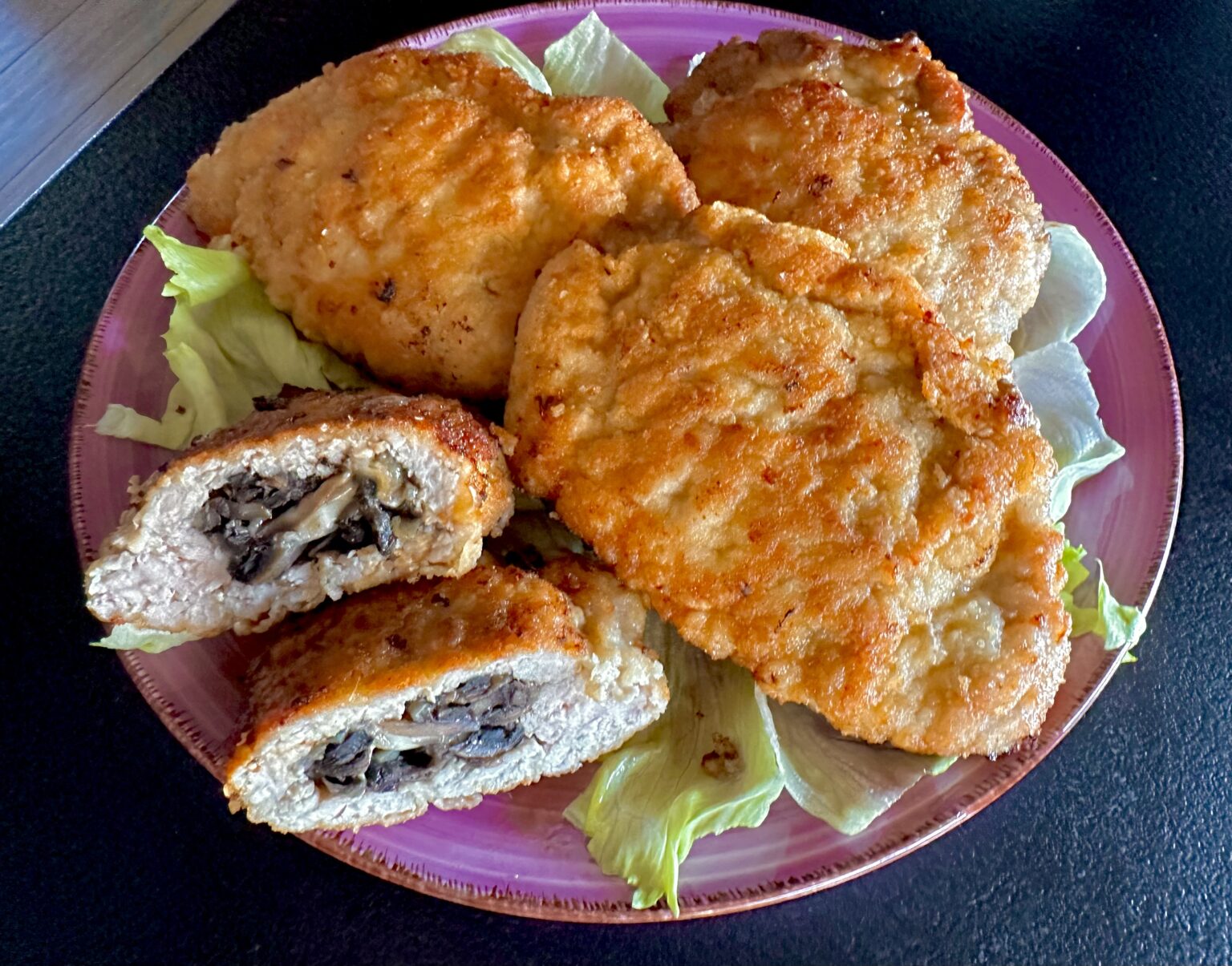 Kieszonki schabowe z pieczarkami i mozzarellą - IMG 2958